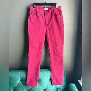 Crown & Ivy Fuchsia Straight Leg Jeans
